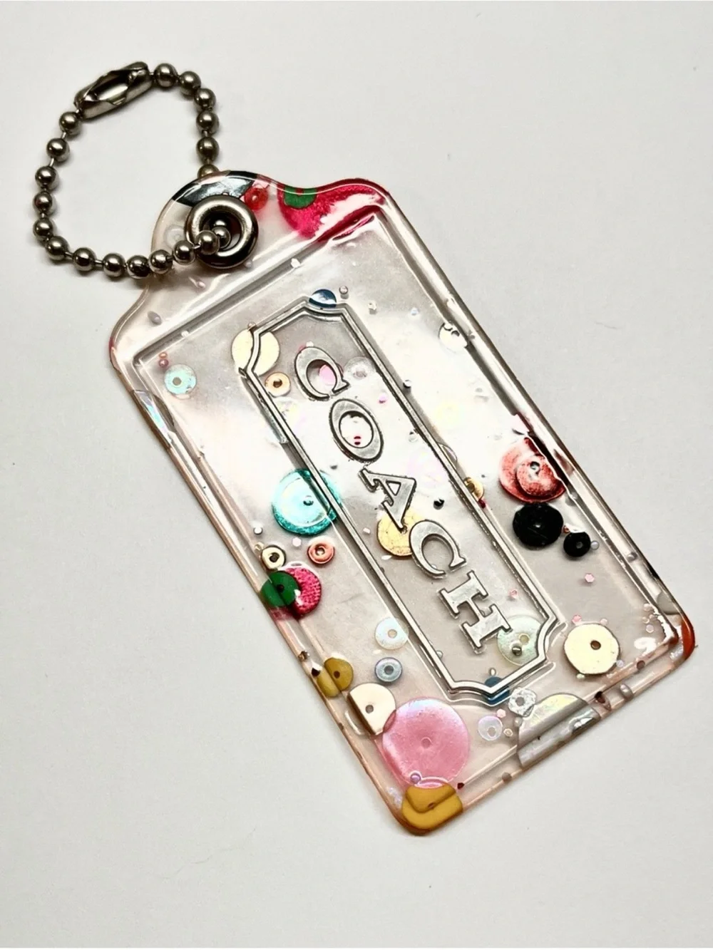 Coach Poppy Confetti Hang Tag EUC